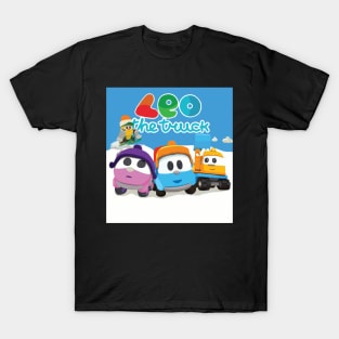 LEOthe truck, lift, scoop, and leah winter fun holiday T-Shirt